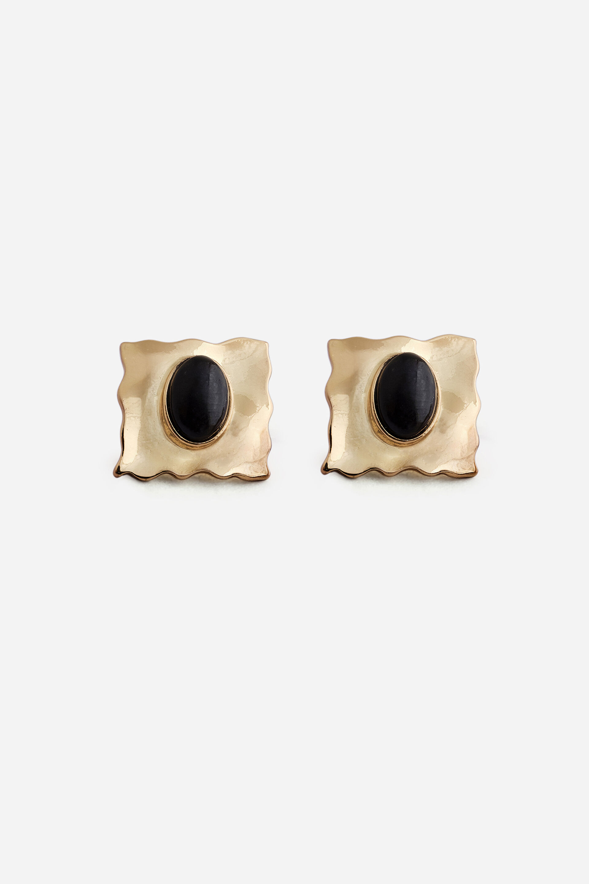 Brown Stone Stud Earrings, , image 1